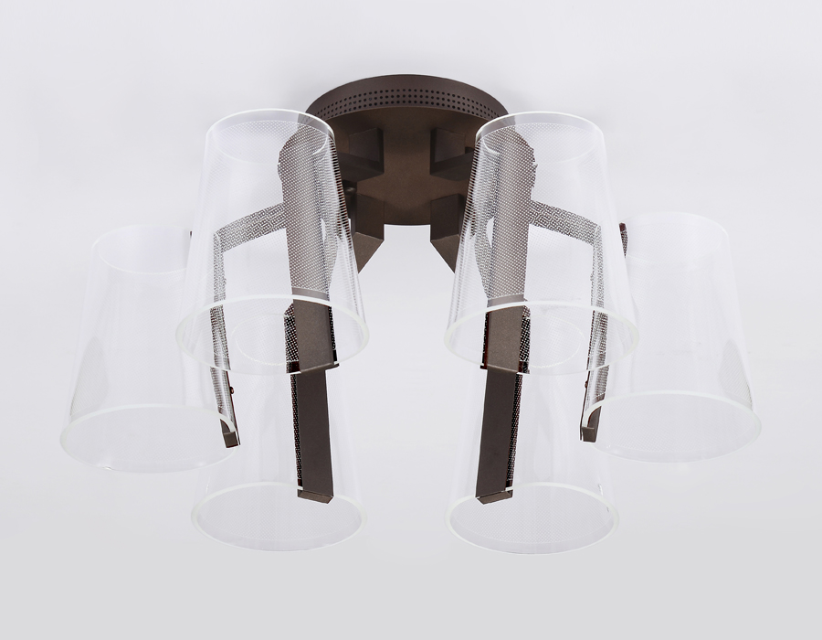 Потолочная светодиодная люстра Ambrella с пультом AK4033/6 CF кофе 96W