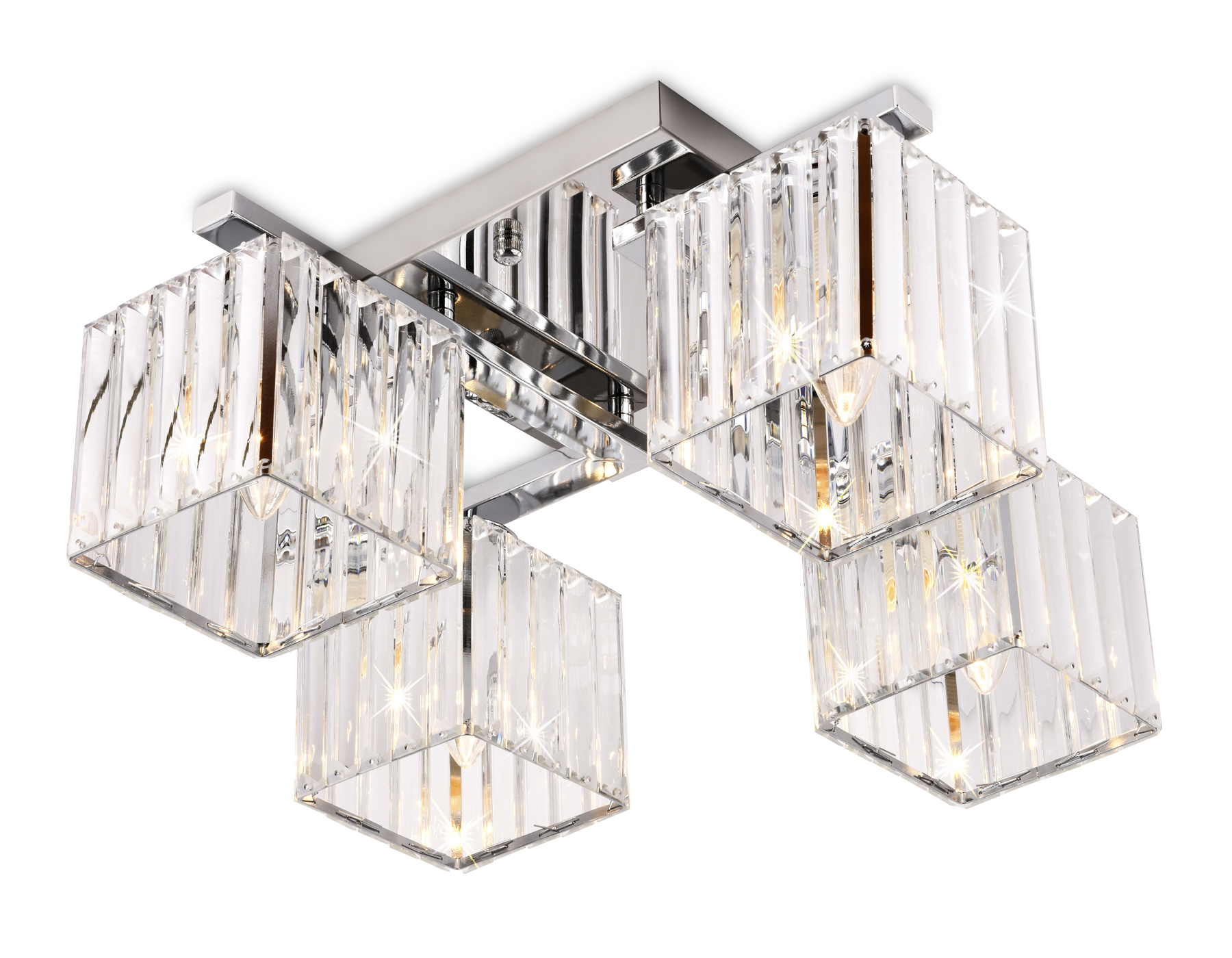 Потолочный светильник Ambrella TR5213/4 CH/CL хром/прозрачный E27/4 max 40W 630*630*220