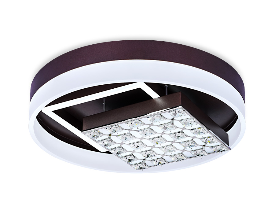 Потолочный управляемый светильник Ambrella ICE FA145 CF 104W кофе