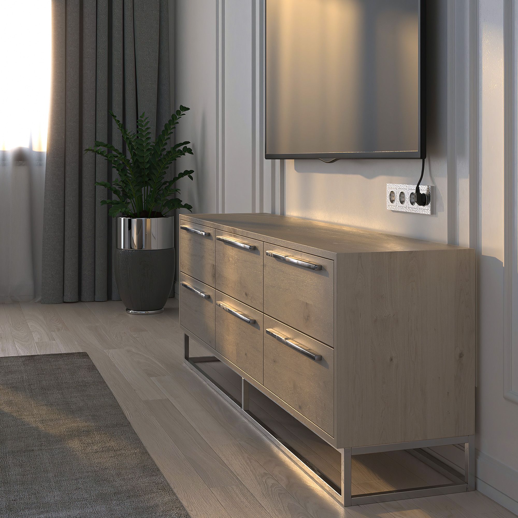 Рамка на 4 поста Werkel Hammer (серебряный) / W0042406 / a052524