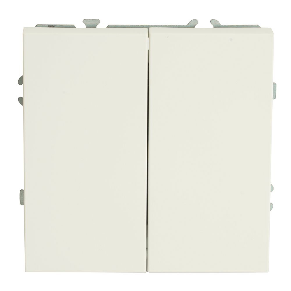 Переключатель перекрестный 2-клавишный (механизм), STEKKER, 250В, 10А, серия Эмили, RSW10-5111-01, белый фарфор, soft touch