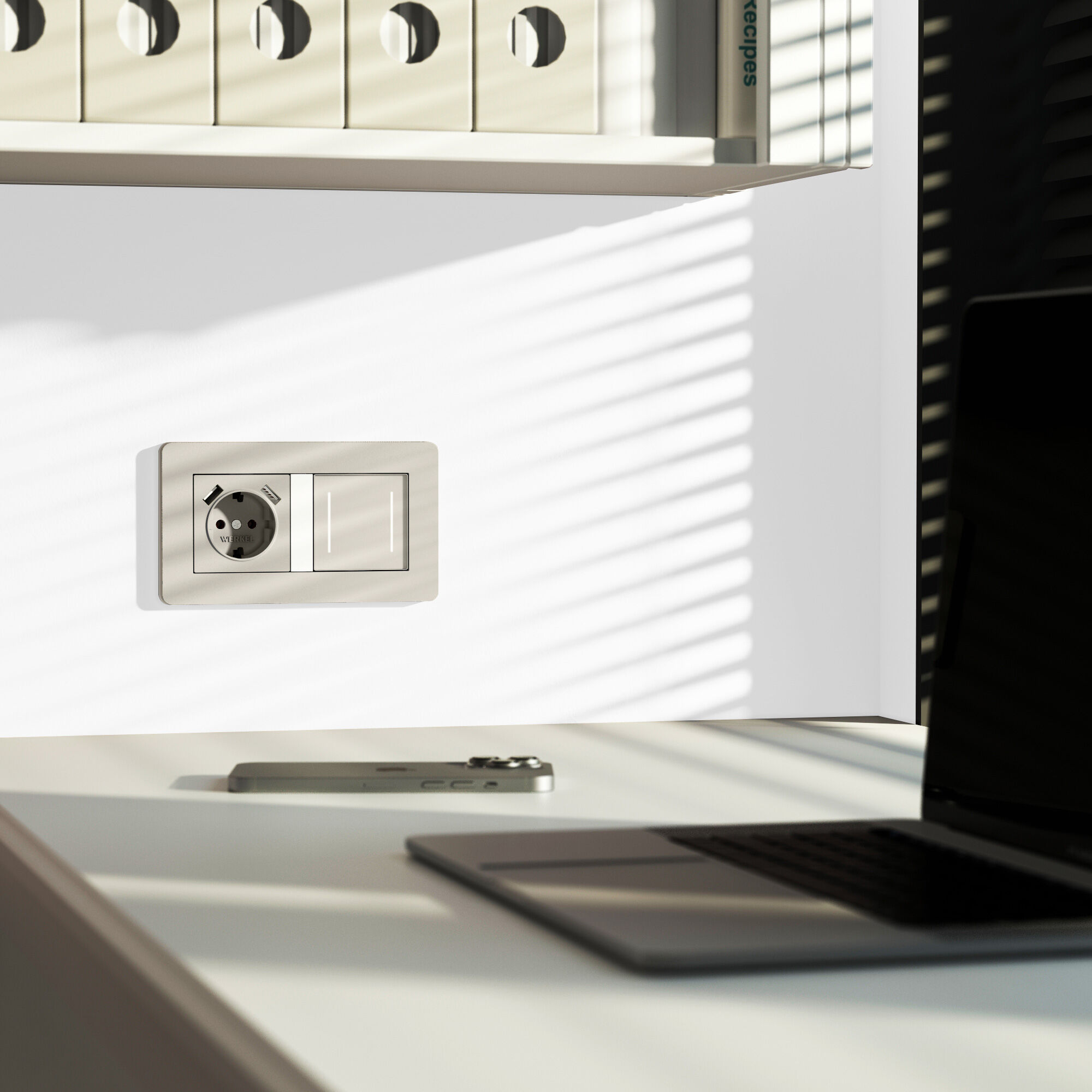 W4523641/ Умный сенсорный выключатель двухклавишный (дымчатый) W4523641