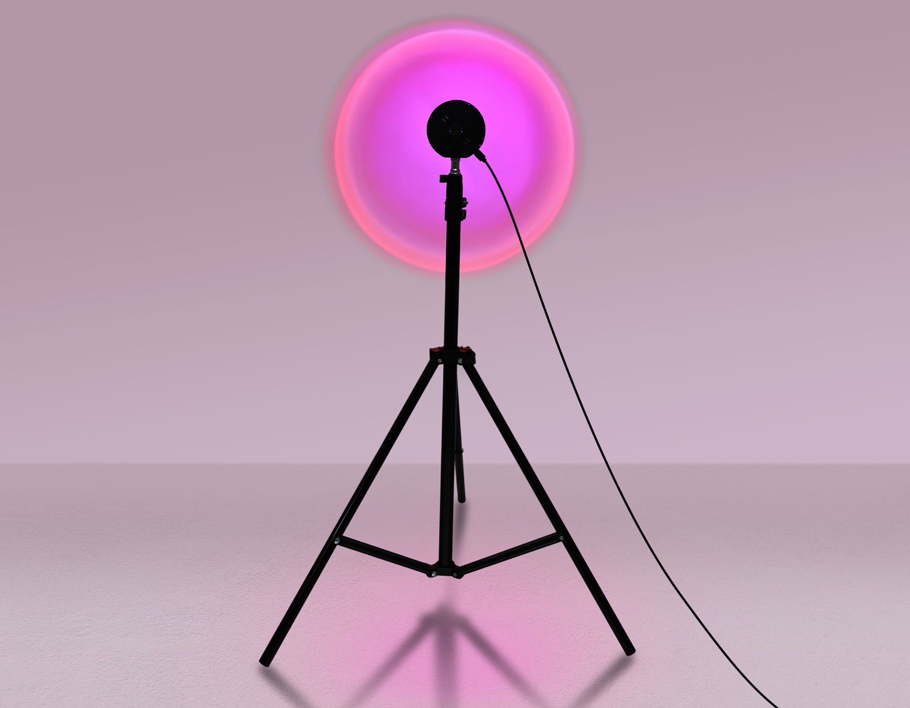 Атмосферная светодиодная настольная лампа с пультом Ambrella DE8387 BK черный LED RGB 3W (ПДУ RGB)