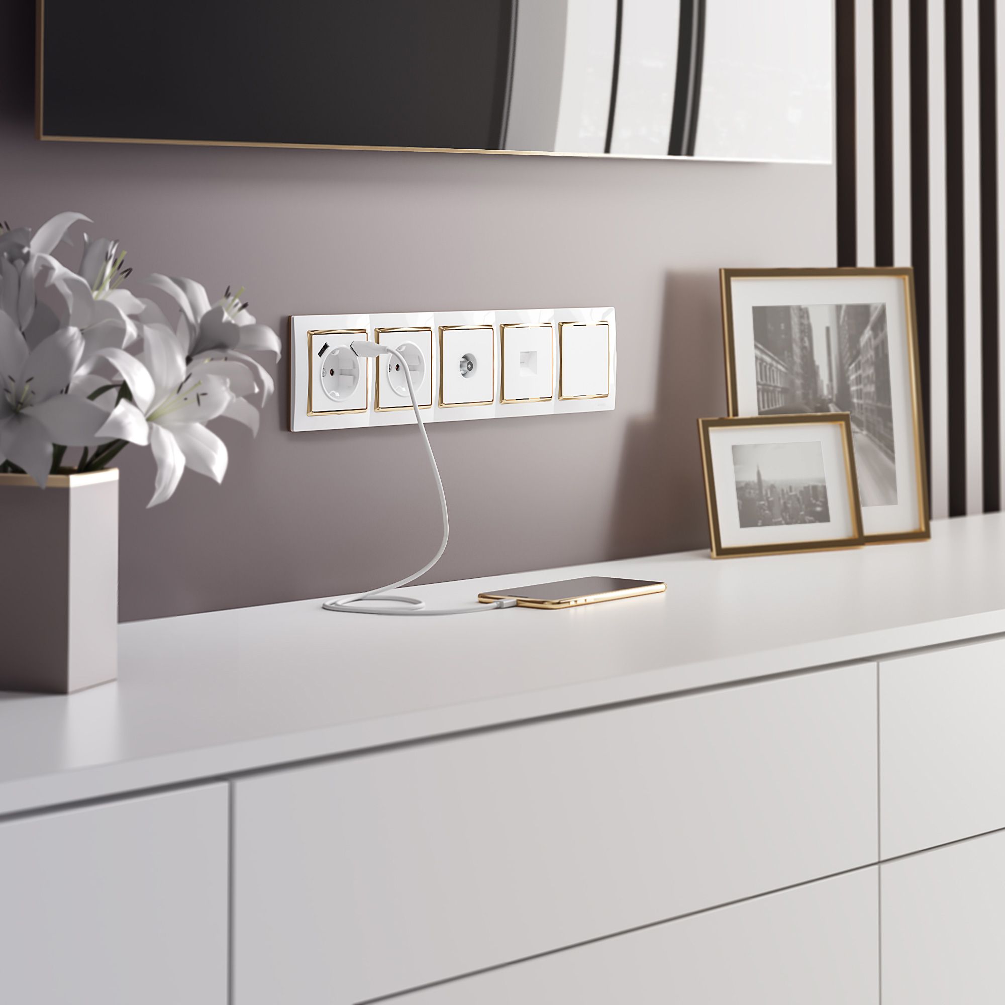 ТВ-розетка оконечная WERKEL (белый) WL01-TV / W1183001 / a028835