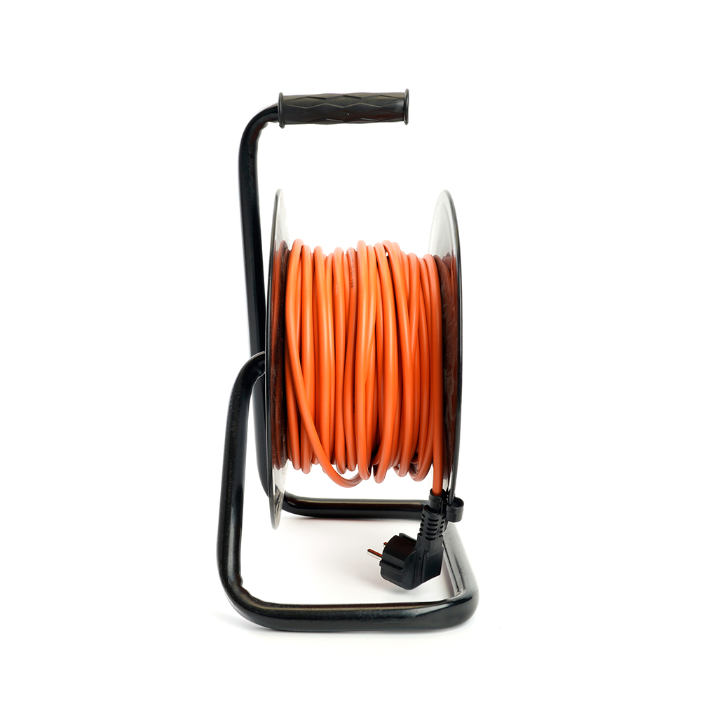 Удлинитель на катушке Stekker STD03-20-50 Standart 4-местный с/з ПВС 3*1,5, оранжевый, 16А, IP20,50м (40174)