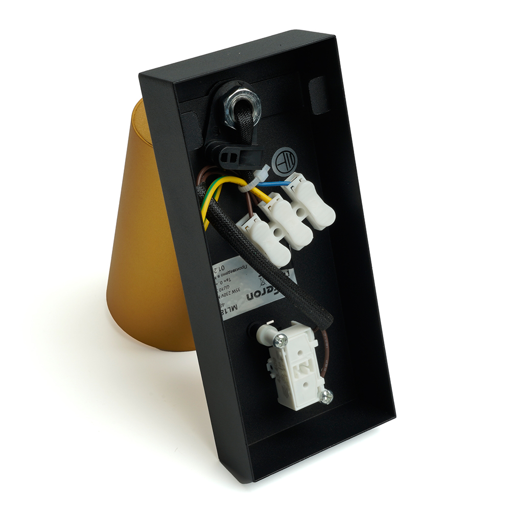 Светильник Feron ML1850 BELL, 35W, 230V, GU10, золото и чёрный Светильник Feron ML1850 BELL, 35W, 230V, GU10, золото и чёрный