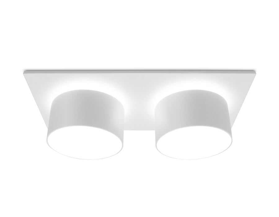 Встраиваемый точечный светильник Ambrella TN330/2 vWH белый песок GU5.3 182*92*60