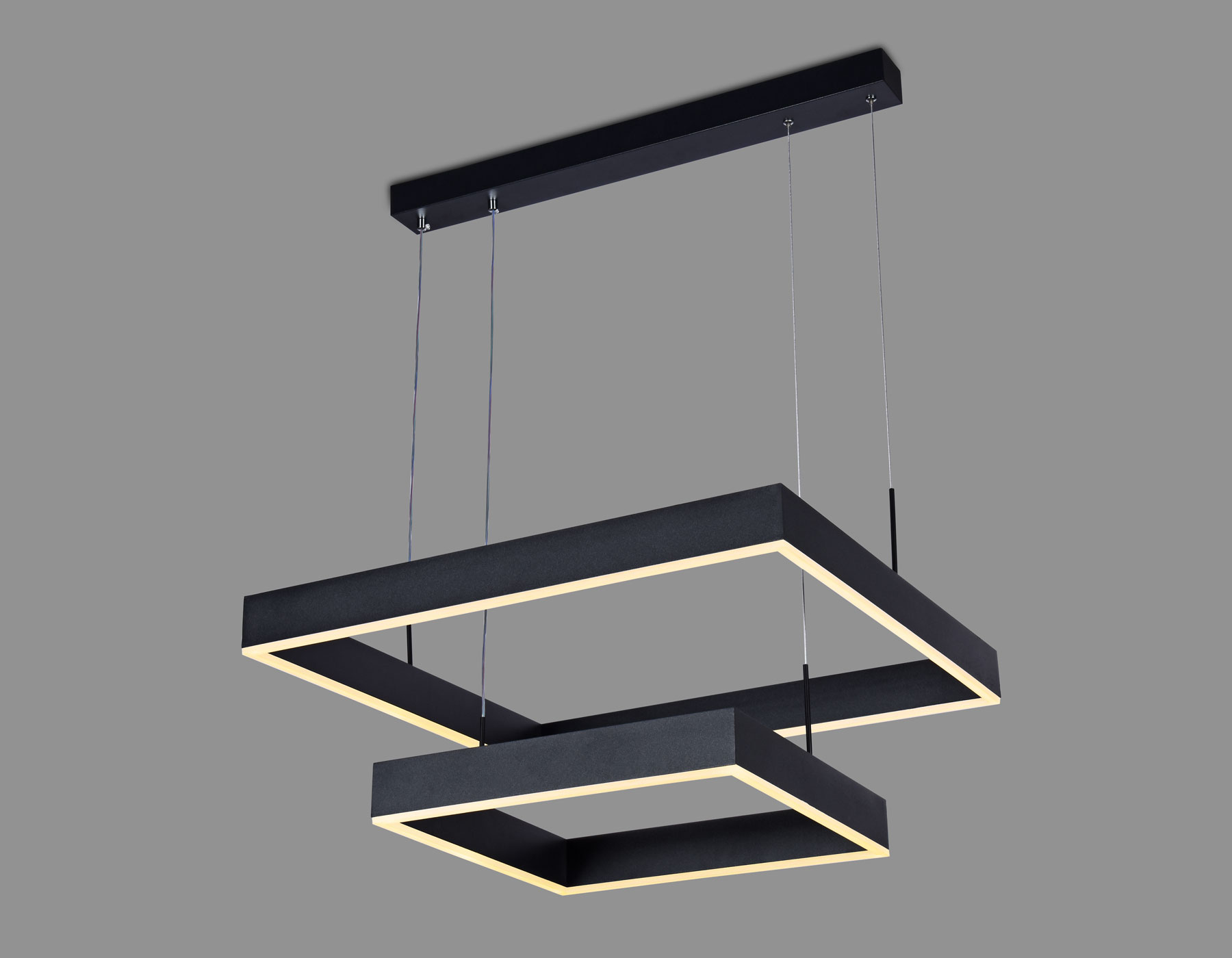 Подвесной светильник Ambrella FA6633/2 BK черный 108W 600*600*720 (ПДУ РАДИО 2.4G)