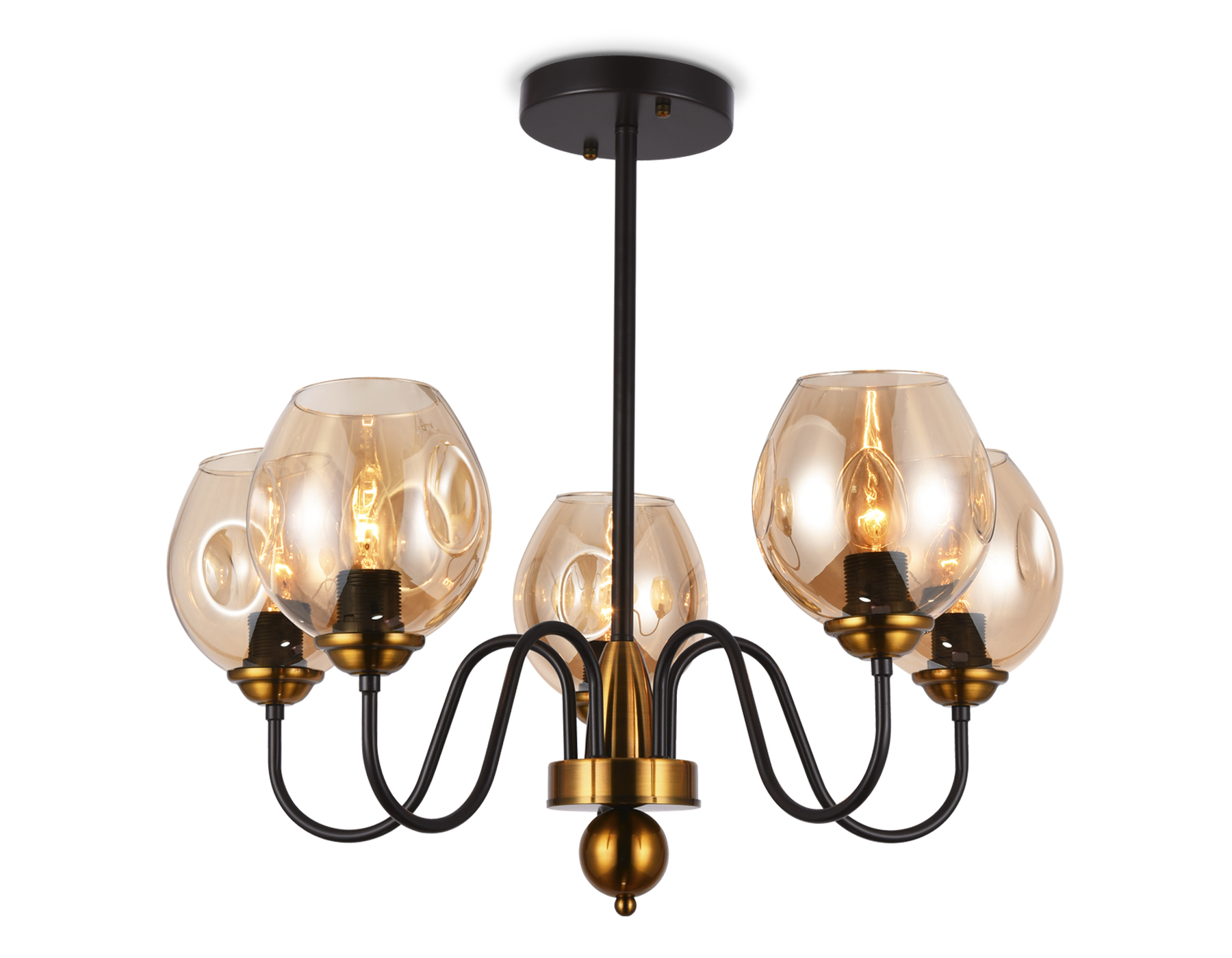 Подвесная люстра Ambrella TR9057 темный кофе/янтарь E27 max 40W D650*572