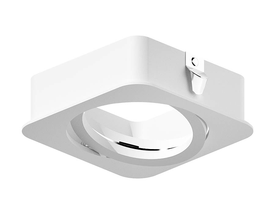 Насадка передняя поворотная для корпуса светильника Ambrella N7710 SWH белый песок 70*70*H25mm Out2mm MR16