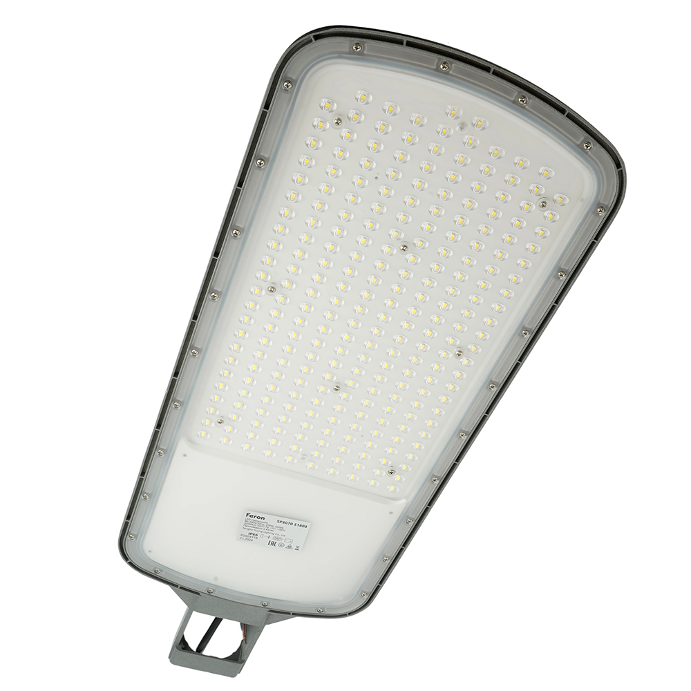Светодиодный уличный консольный светильник Feron SP3070 200W 5000K AC90-300V, серый
