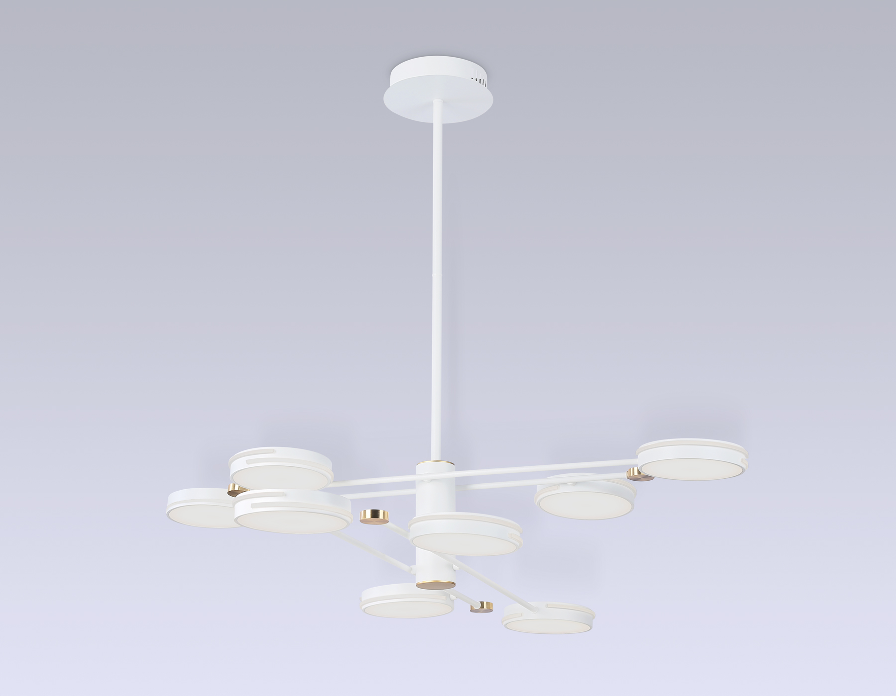 Подвесной светильник Ambrella FL51642/8 WH/GD белый/золото 3000K/4200K/6400K 67W D1000*850 (Без ПДУ) Подвесной светильник Ambrella FL51642/8 WH/GD белый/золото 3000K/4200K/6400K 67W D1000*850 (Без ПДУ)