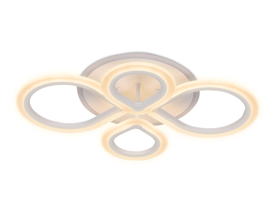 Потолочный светодиодный светильник Ambrella FA521/4 WH белый 88W+7W 650*410*80 (ПДУ РАДИО 2.4)