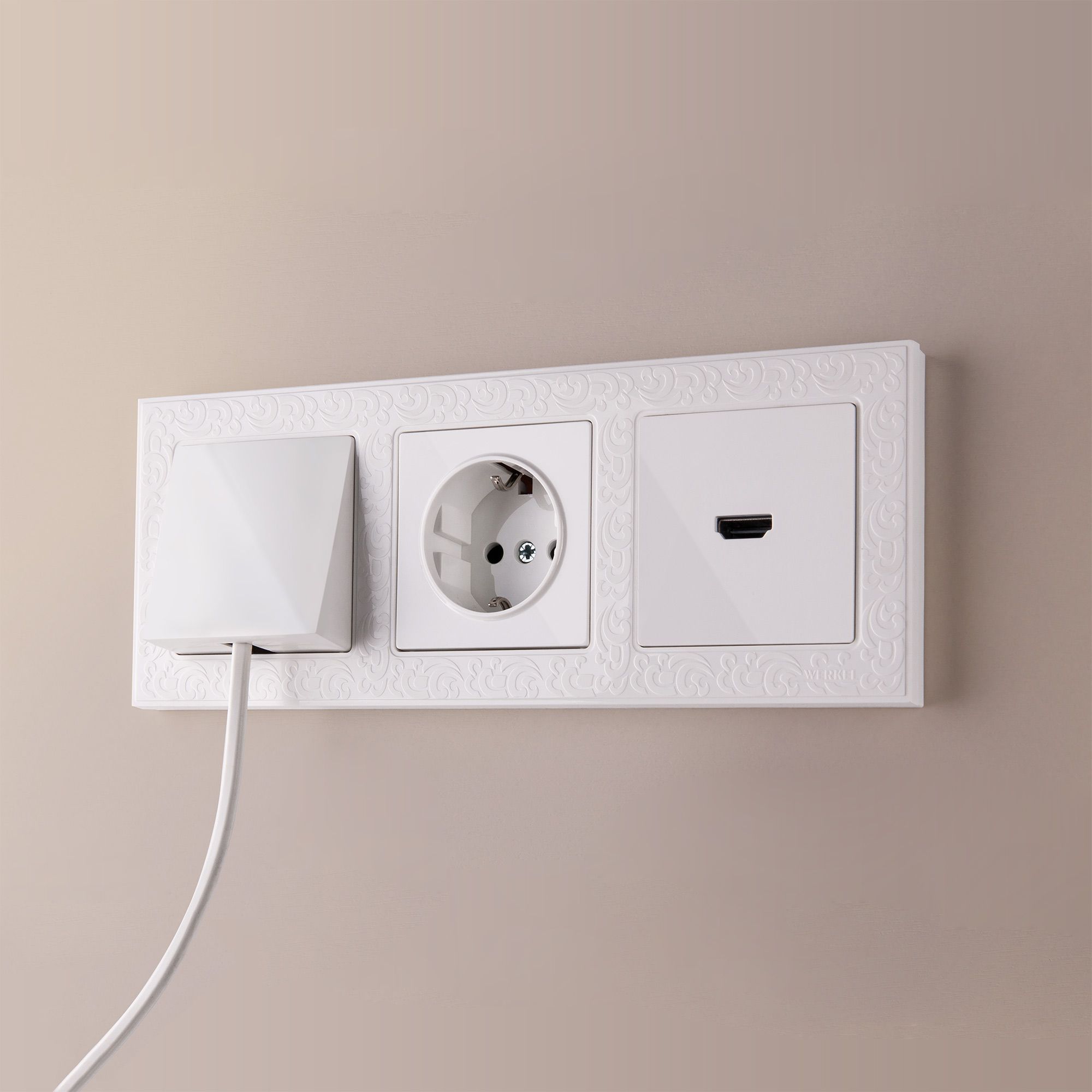 Розетка HDMI WERKEL (белый) WL01-60-11 / W1186001 / a036553