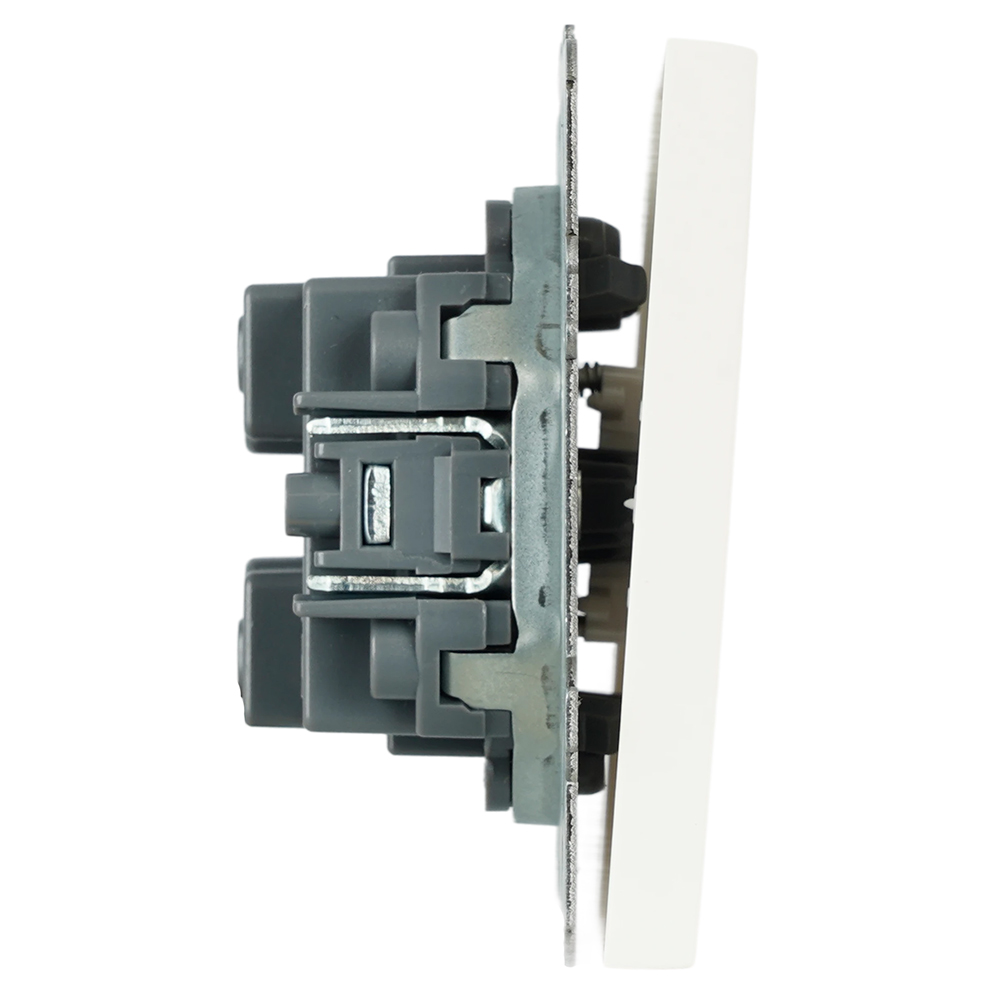 Выключатель 1-клавишный самовозвратный (механизм), STEKKER, 250В, 10А, серия Эмили, RSW10-5112-01, белый фарфор, soft touch