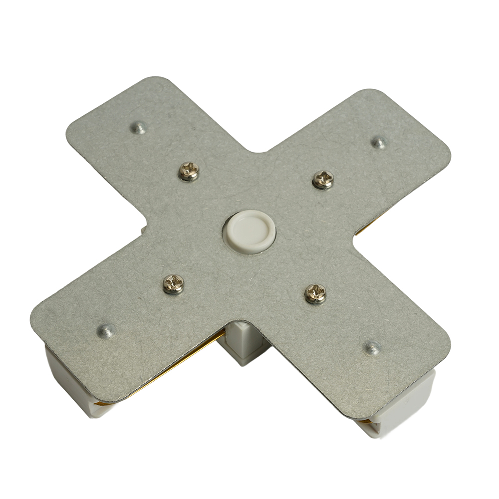 Коннектор Х-образный однофазный  для шинопровода , белый, LD1018