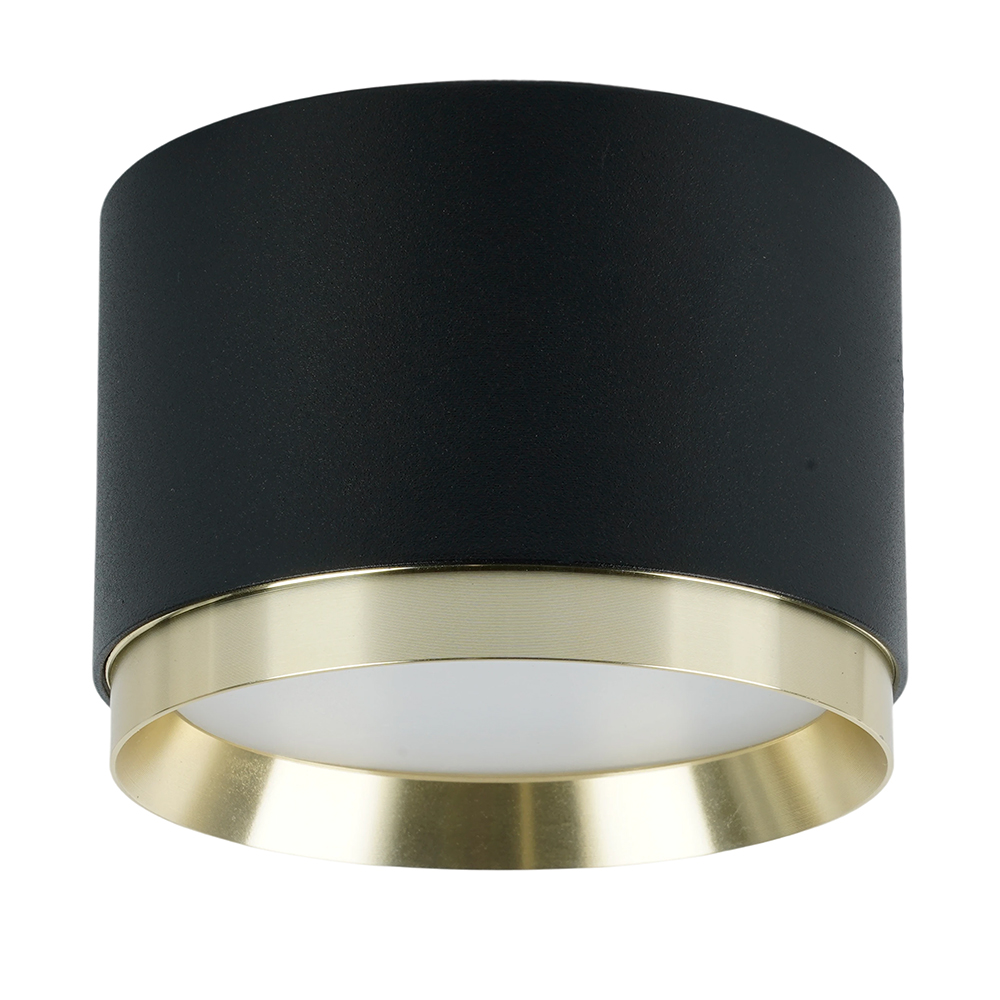 Светильник потолочный Feron Barrel DUET HL459 12W, 230V,GX53, черный + золото IP20