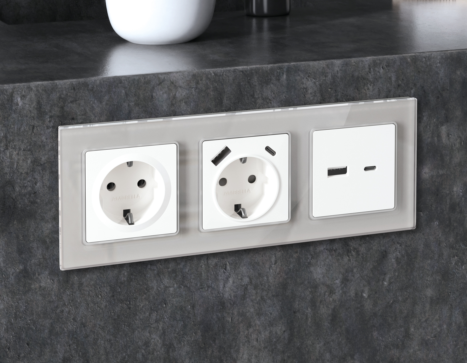 AF330401 Рамка ALFA Platos (Серебро Стекло органическое) 1-ая