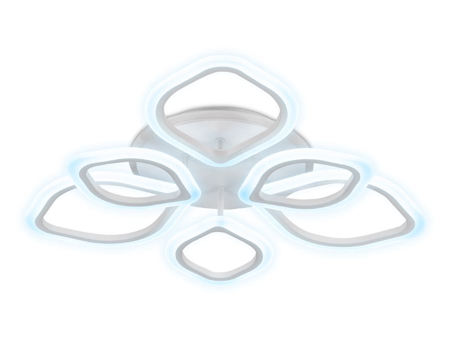 Потолочный светодиодный светильник Ambrella FA516/3+3 WH белый 126W+7W 700*700*120 (ПДУ РАДИО 2.4)