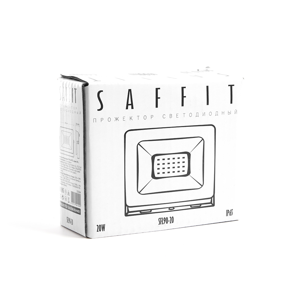 Светодиодный прожектор SAFFIT SFL90-20 IP65 20W 6400K, 55064