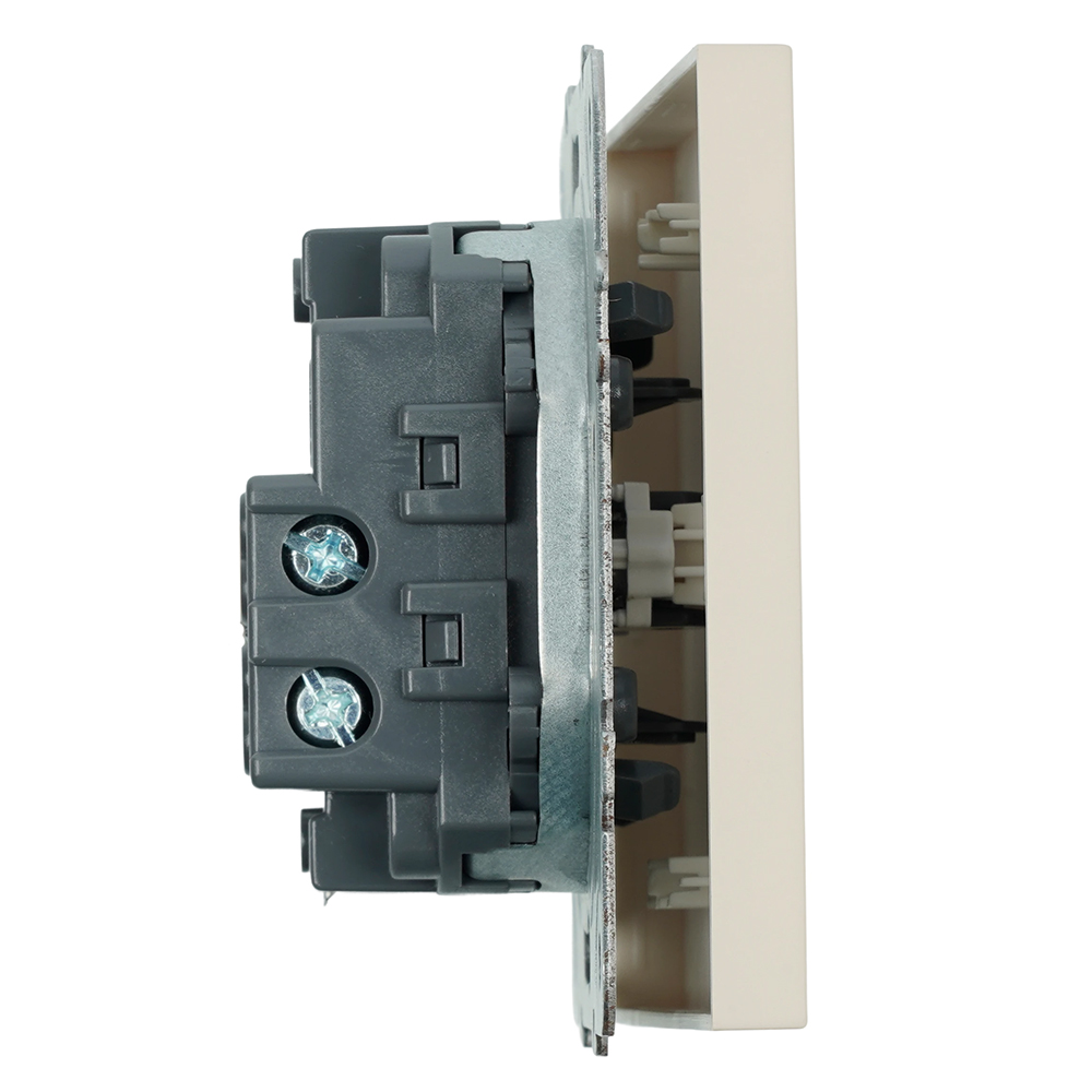 Переключатель 1-клавишный (механизм), STEKKER, 250В, 10A, серия Эмили, RSW10-5105-08, кашемир, soft touch