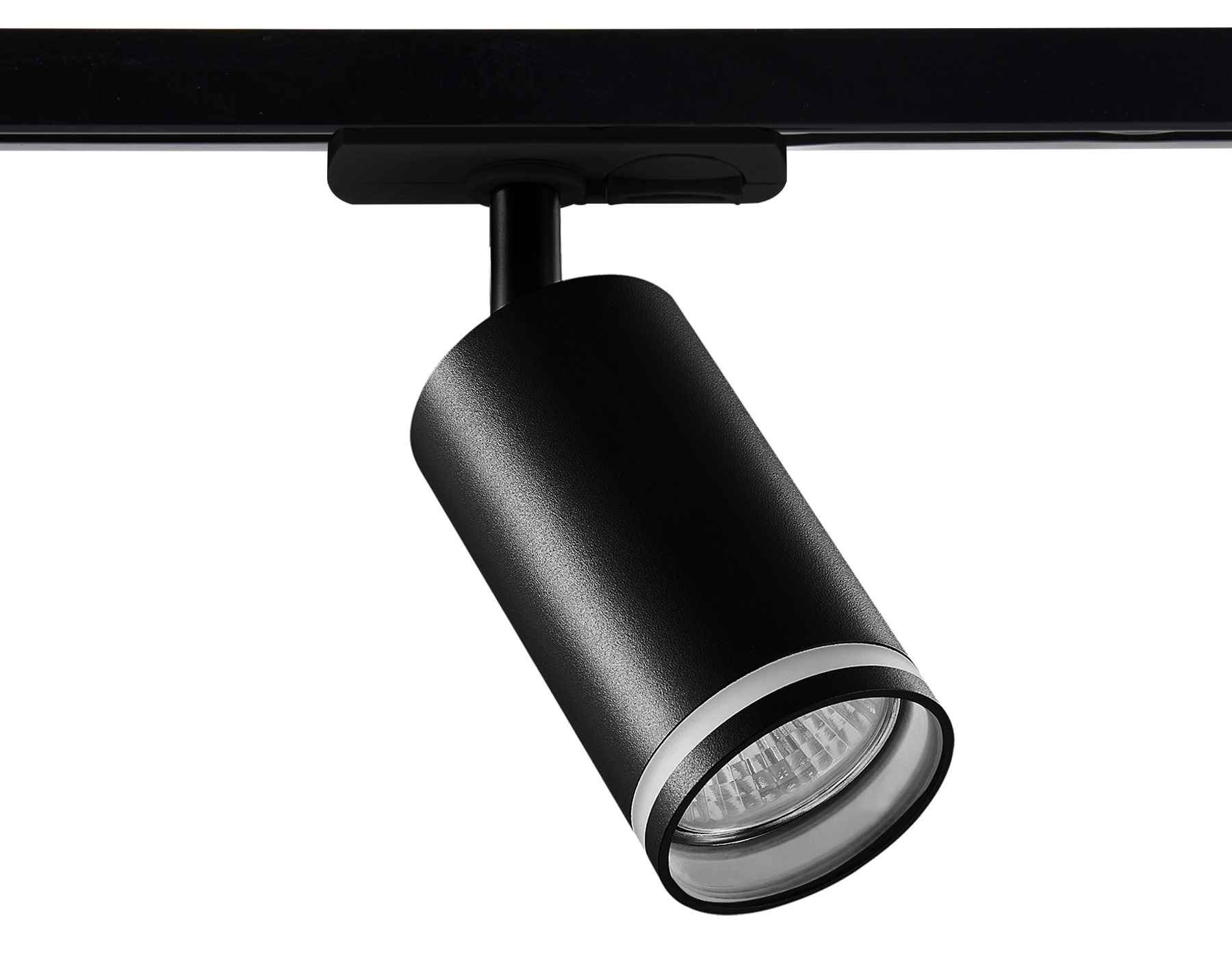 Трековый однофазный светильник со сменной лампой GL5202 BK черный GU10 max 12W