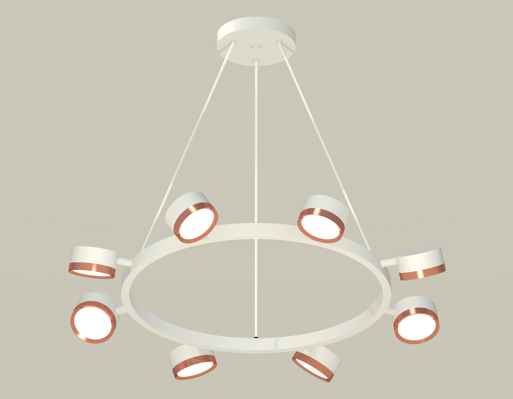 Подвесной светильтник Ambrella XB9195153/8 SWH/PPG белыйпесок/золото розовое полированное GX53 (C9195, N8126)