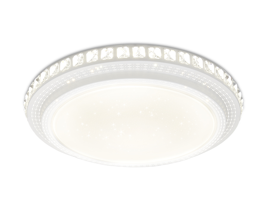 Потолочный светодиодный светильник Ambrella FF91 WH белый 72W (ПДУ ИК)