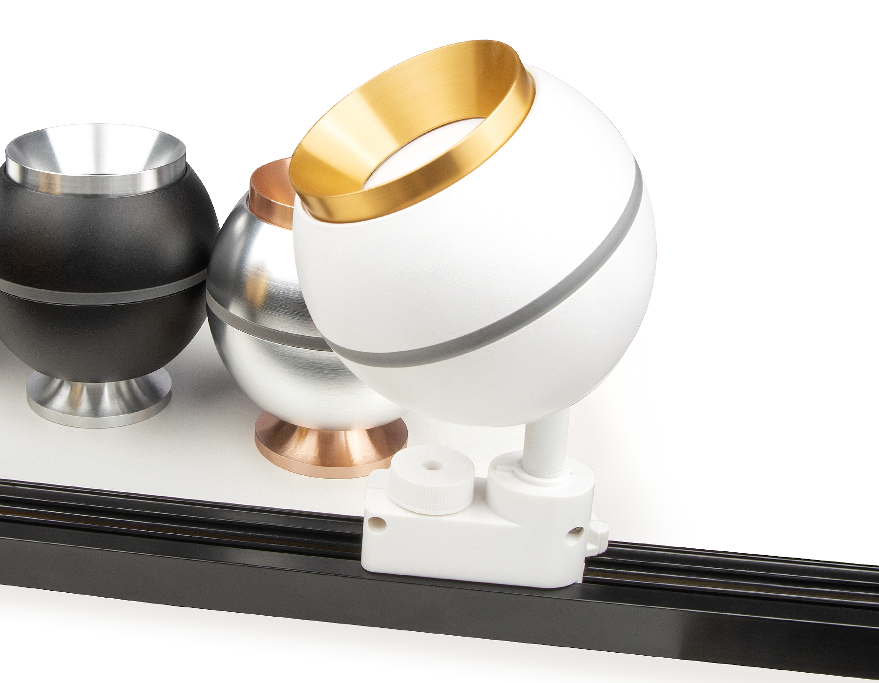 Комплект трекового светильника Ambrella XT1101023 SWH/PYG белый песок/золото желтое полированное GU5.3 LED 3W 4200K (A2520, C1101, N7034)