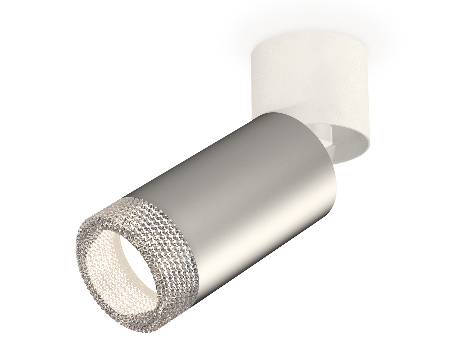 Накладной поворотный светильник XM6324031 SSL/WH/CL серебро песок/белый/прозрачный (A2220, C6324, N6150)