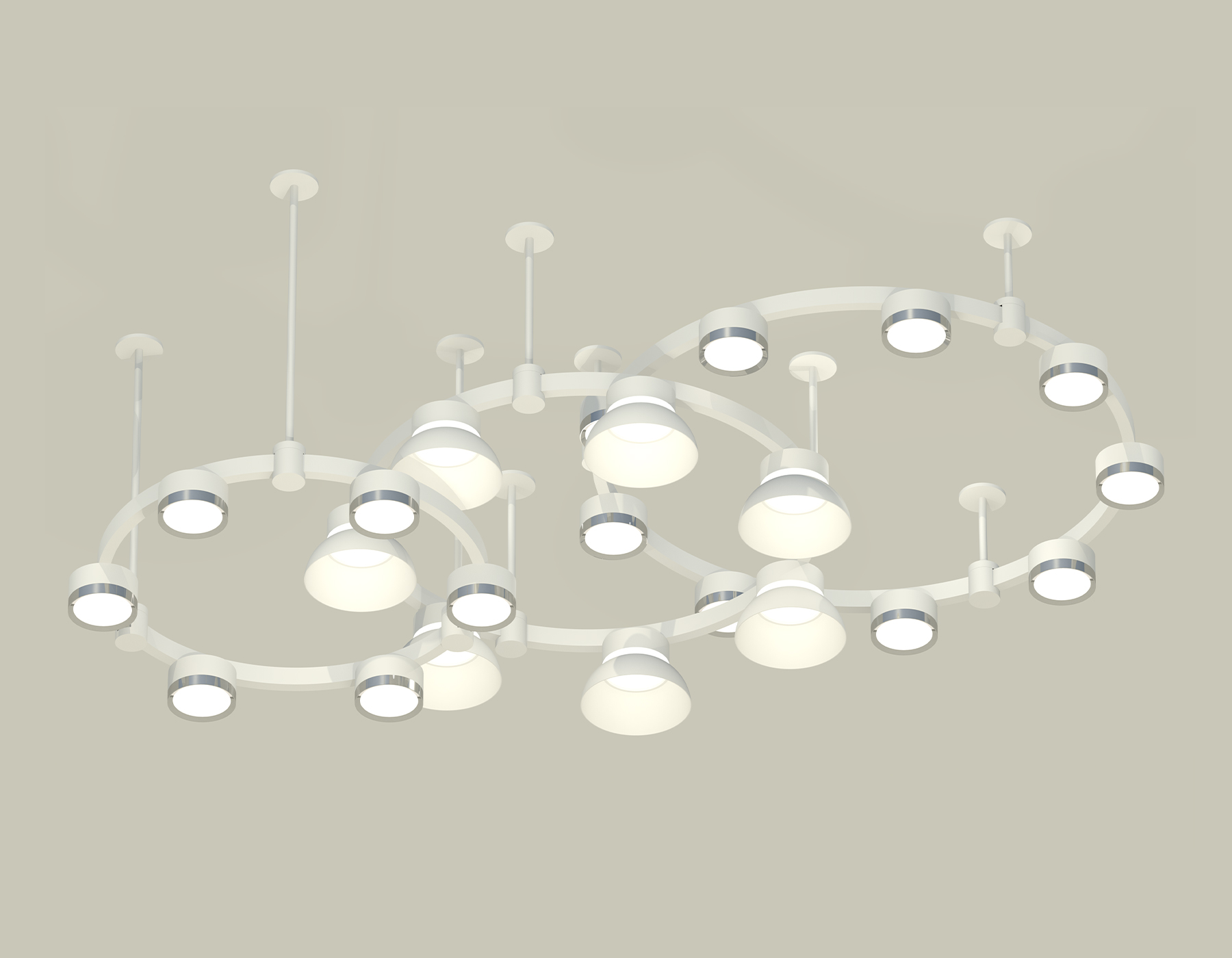Подвесной светильник Ambrella Techno Ring XR92212100/22 SWH/PSL/FR белый песок/серебро полированное/белый матовый GX53