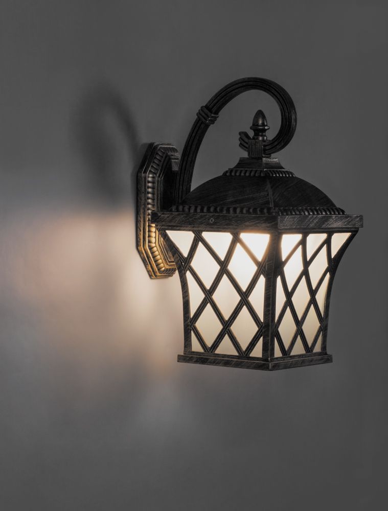 Светильник садово-парковый Feron PL4062 четырехгранный на стену вниз 100W E27 230V, черное золото