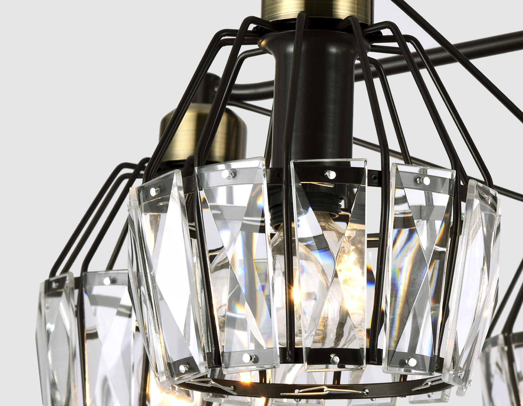 Подвесная люстра Ambrella с хрусталем TR5870/5 темный кофе/бронза E14 max 40W D620*370