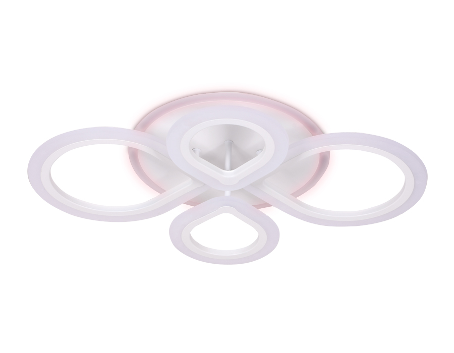 Потолочный светодиодный светильник Ambrella FA521/4 WH белый 88W+7W 650*410*80 (ПДУ РАДИО 2.4)