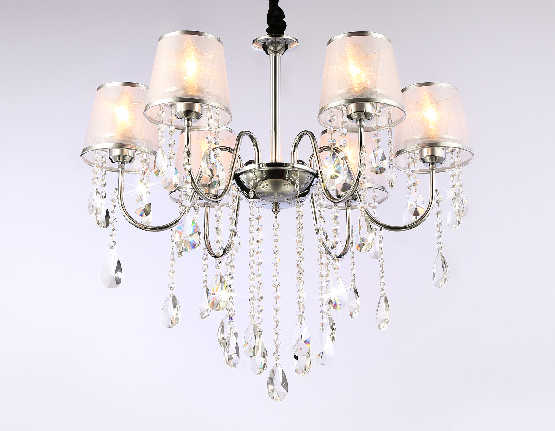 Подвесная люстра TR4588/6 CH/SL хром/серебро E14/6 max 40W D660*570