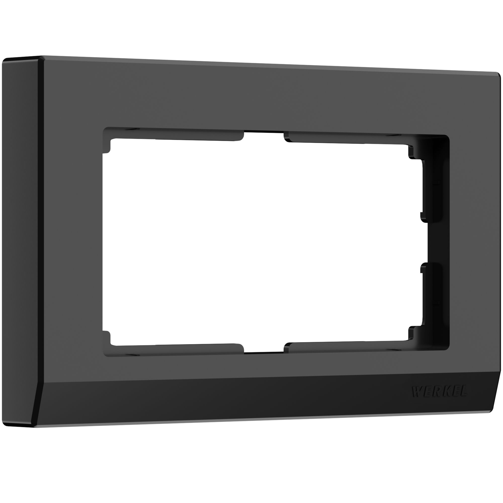 Рамка WERKEL Stark для двойной розетки (черный) WL04-Frame-01-DBL-black / W0081808 / a040285
