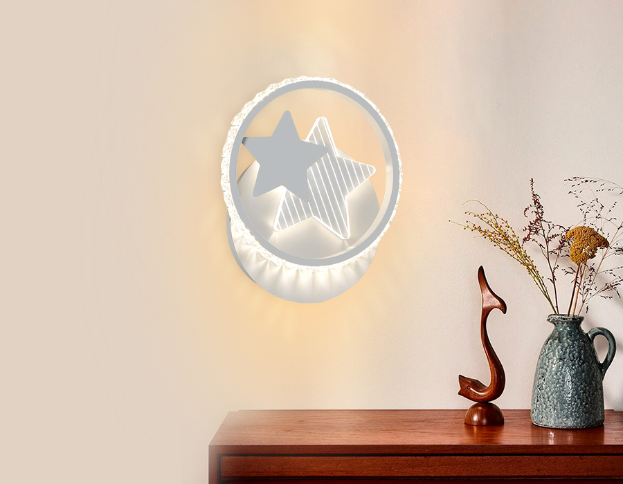 Настенный светодиодный светильник с выключателем Ambrella FA269 SGR серый песок LED 4200K 16W 240*210*50