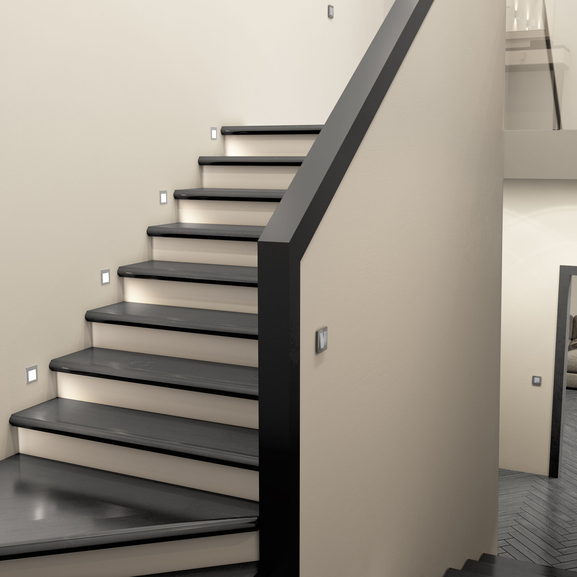 Перекрестный выключатель двухклавишный Werkel (серебряный) W1123008