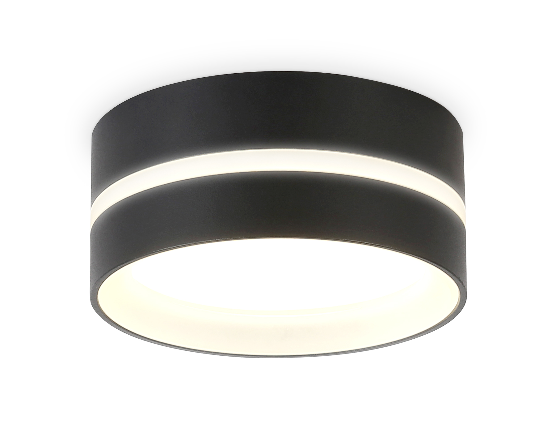 Накладной светильник Ambrella TN5389 SBK/FR черный песок/белый матовый GX53 IP44 D85*41