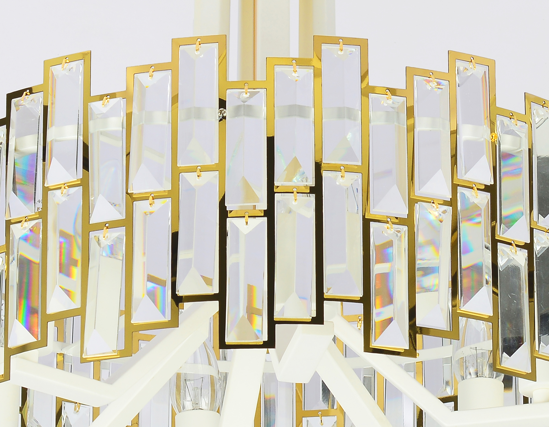 Подвесная люстра с хрусталем Ambrella  TR5051 GD/WH/CL золото/белый/прозрачный E14/6 max 40W