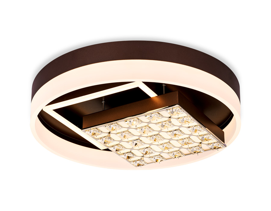 Потолочный управляемый светильник Ambrella ICE FA145 CF 104W кофе