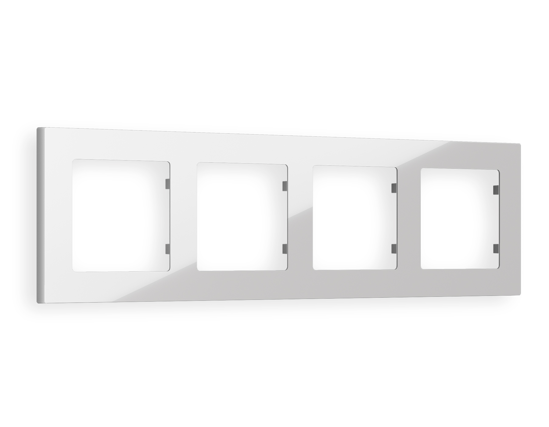 AF220404 Рамка ALFA Techno (Серебро глянец) 4-ая