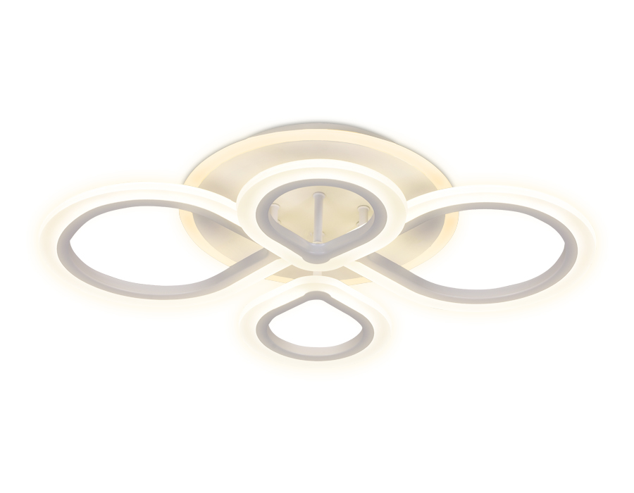 Потолочный светодиодный светильник Ambrella FA520/4 WH белый 88W+28W 650*410*80 (ПДУ РАДИО 2.4)