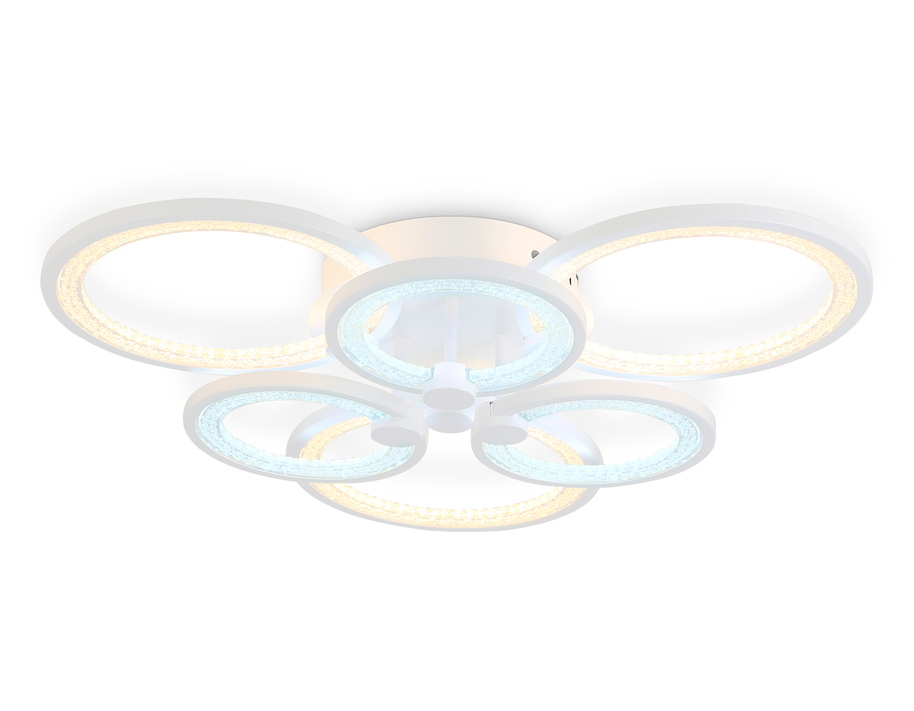 Потолочный LED светильник FA4085/3+3 WH белый 100W 3000K+6400K/4200K/6400K+3000K 620*570*120 (ПДУ ИК)