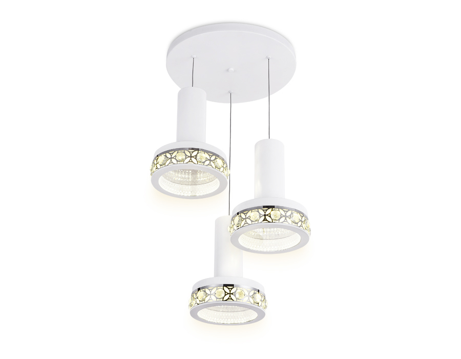 Подвесной светодиодный светильник  Ambrella  FA9492/3 WH/CH белый/хром 54W 4200K