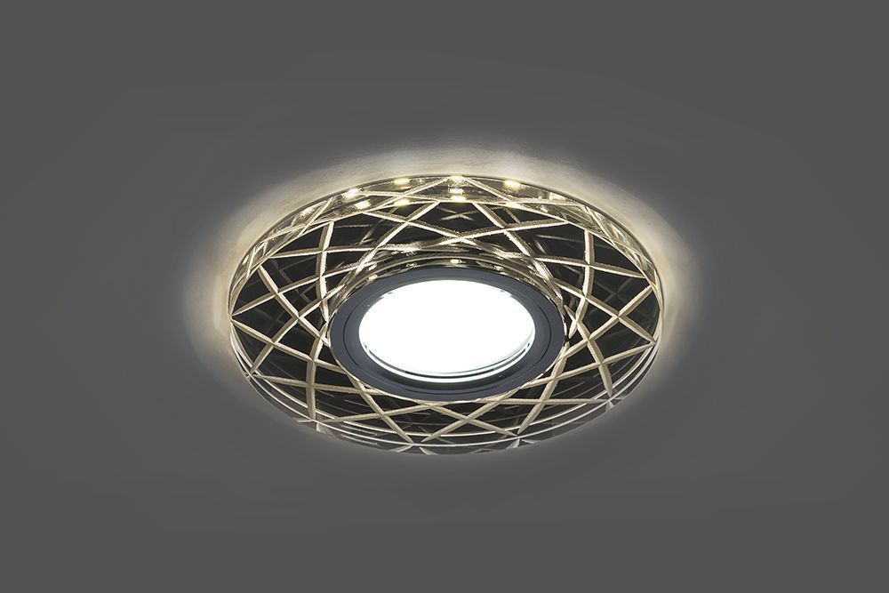 Светильник встраиваемый с LED подсветкой Feron CD983 потолочный MR16 G5.3 прозрачный, хром