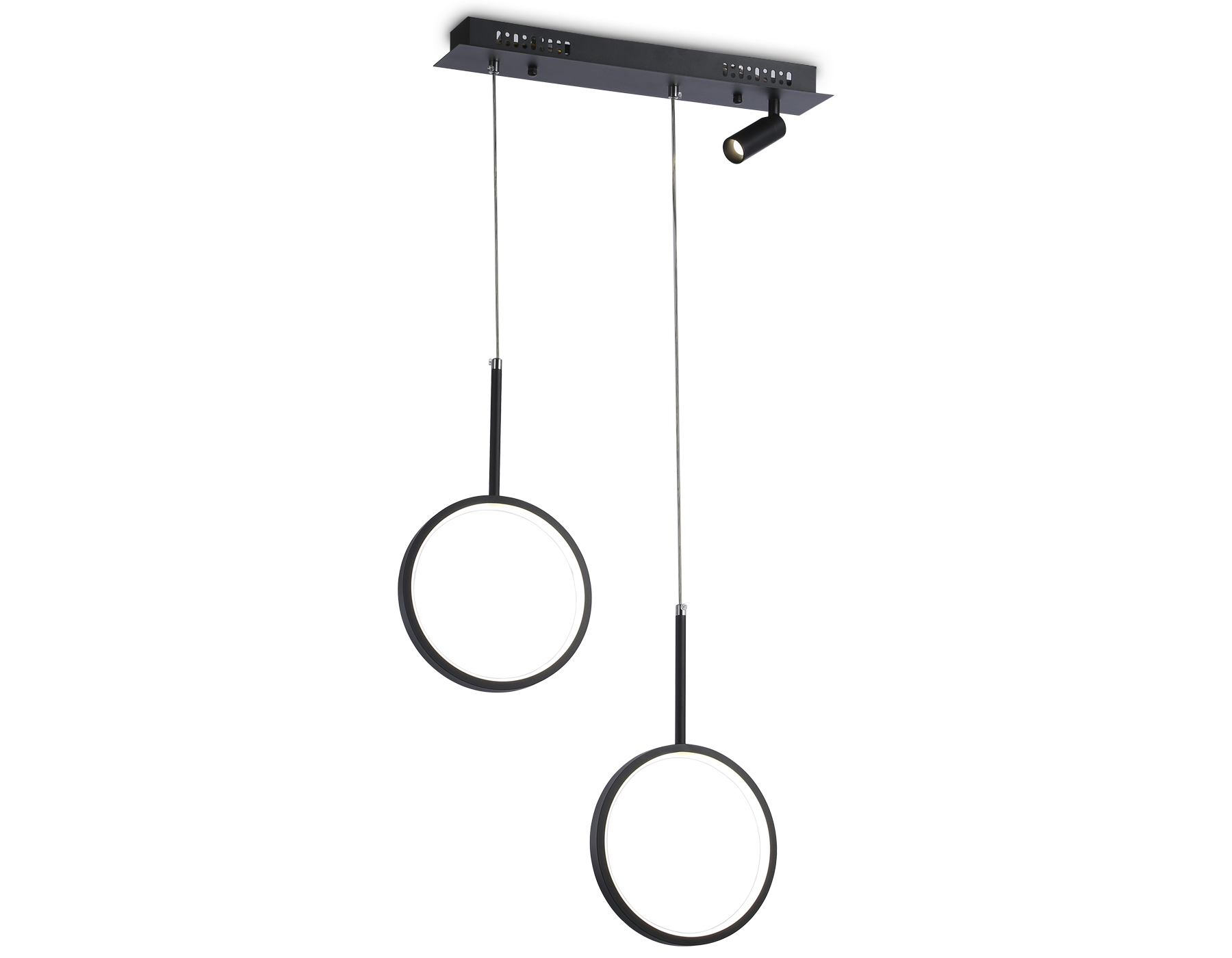 Подвесной LED светильник FL5274/2+1 BK черный 38W 3000K/4200K/6400K+4200K 500*20*1200 (ПДУ ИК)