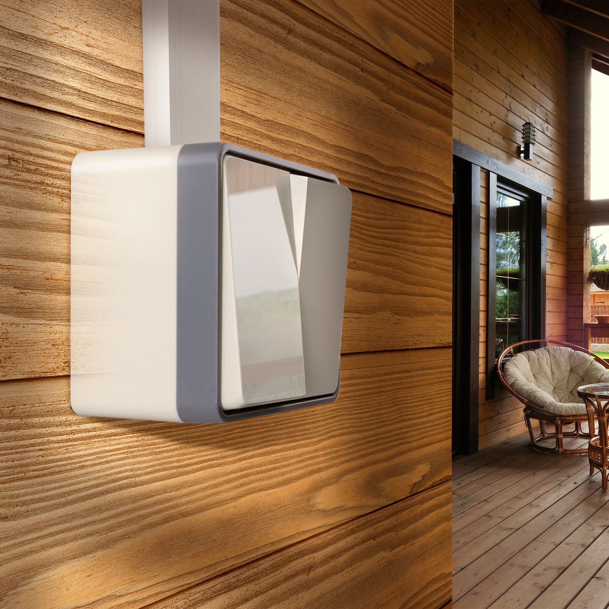 Выключатель двухклавишный влагозащищенный Werkel Gallant (слоновая кость) WL15-03-02