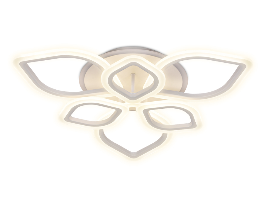 Потолочный светодиодный светильник Ambrella FA515/3+3 WH белый 126W+28W 700*700*120 (ПДУ РАДИО 2.4)