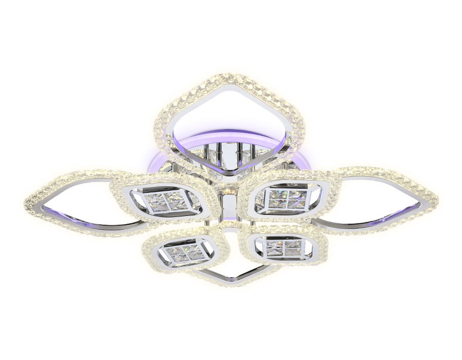 Потолочный светодиодный светильник Ambrella с пультом FA283 хром 147W 750*750*120 Потолочный светодиодный светильник Ambrella с пультом FA283 хром 147W 750*750*120